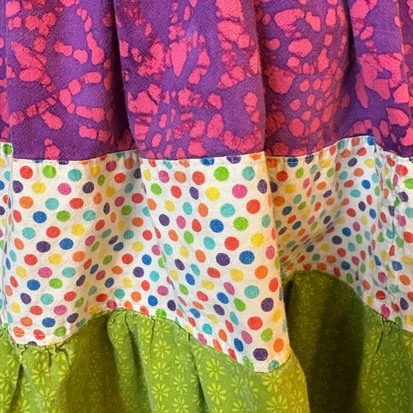 Multicolored Mini Bubble Skirt with Tiered Design for Casual Wear - Picture 3 of 10